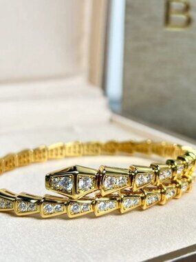 BVLGARI Snake Bracelet With Diamonds